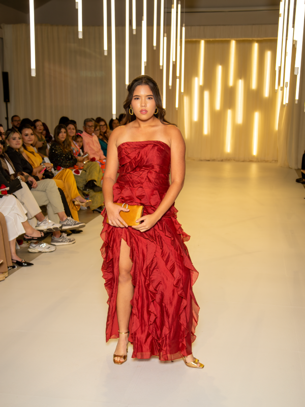 SIENNA RUFFLE SLIT DRESS