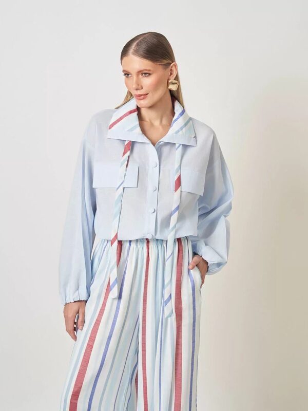 OLIVIA STRIPE BOMBER JACKET