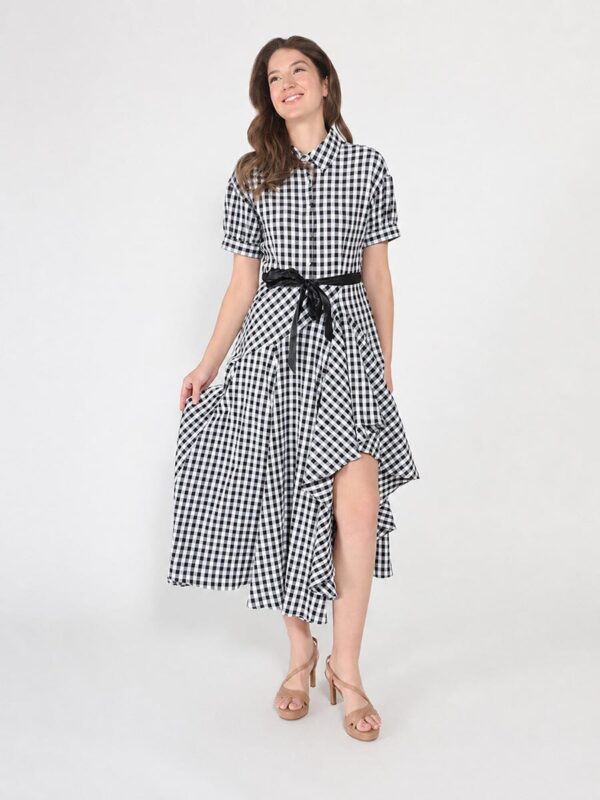SUSAN VICHY MIDI DRESS